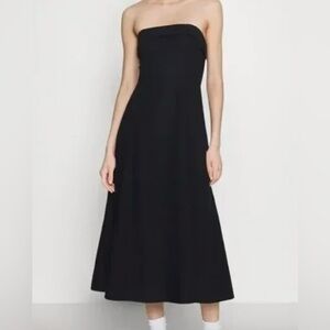 Abercrombie & Fitch Linen Black Strapless Dress